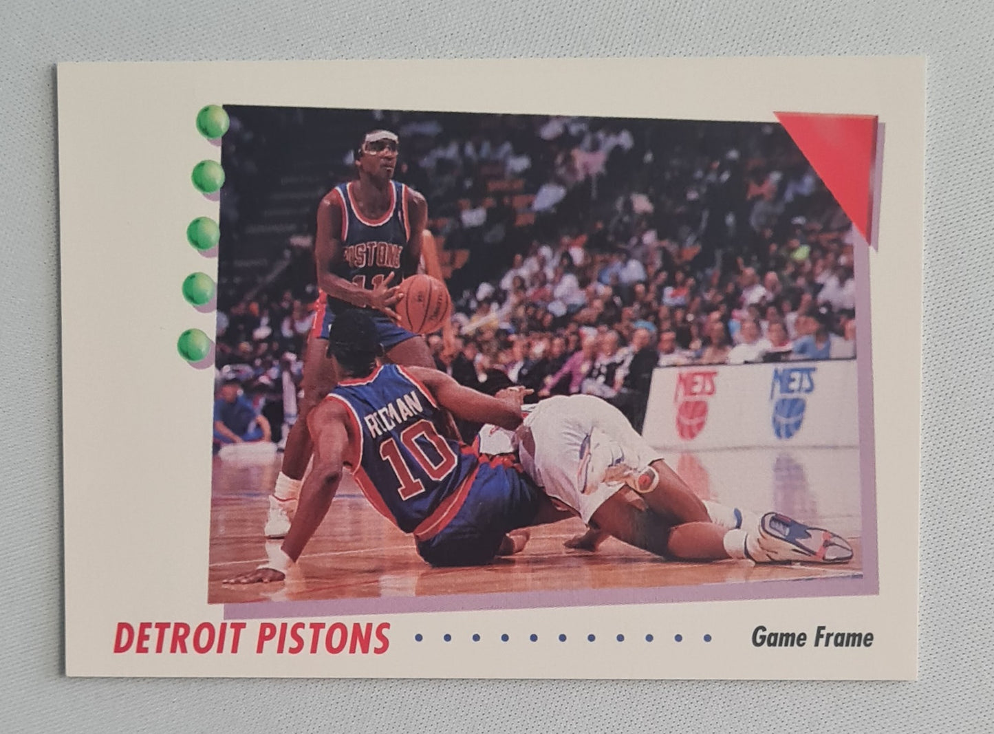 Detroit Pistons - 1992 SkyBox NBA Basketball Court Action - Game Frame #412