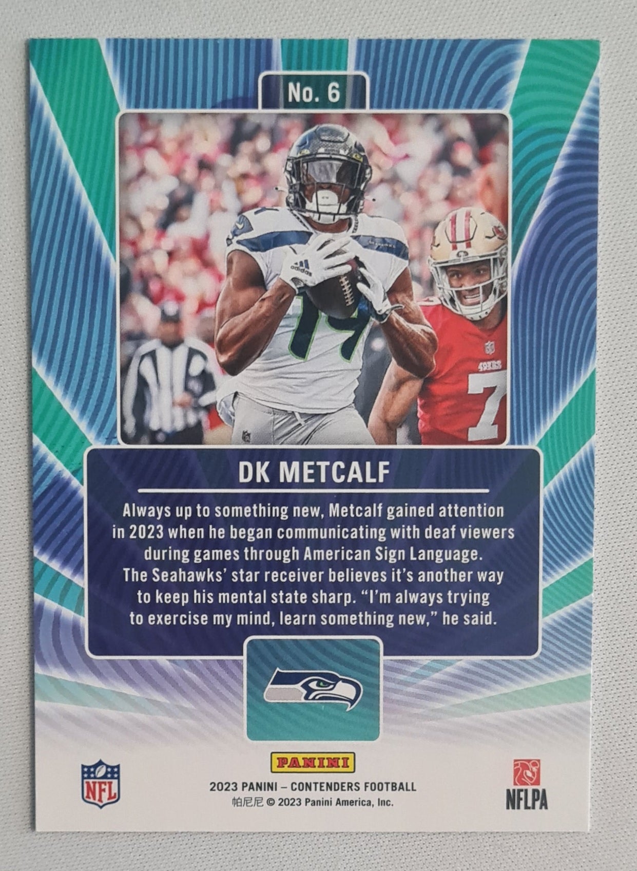 DK Metcalf - 2023 Panini Contender Football NFL Seattle Seahawks Winning Ticket #6