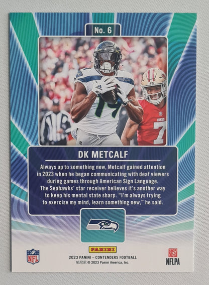 DK Metcalf - 2023 Panini Contender Football NFL Seattle Seahawks Winning Ticket #6