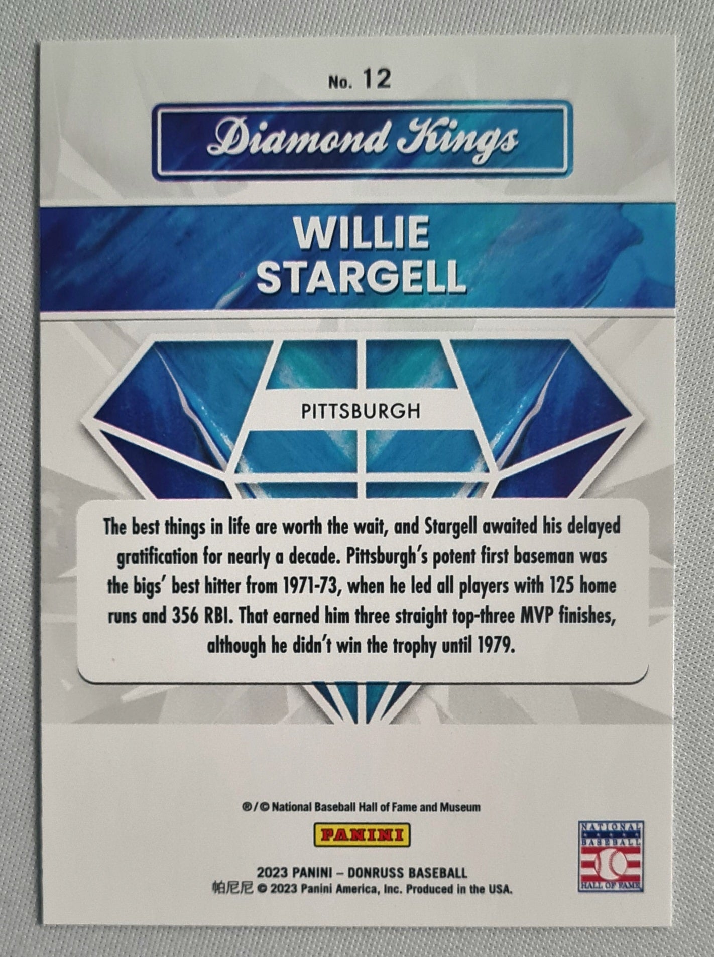 Willie Stargell - 2023 Panini Donruss Baseball Diamond Kings #12