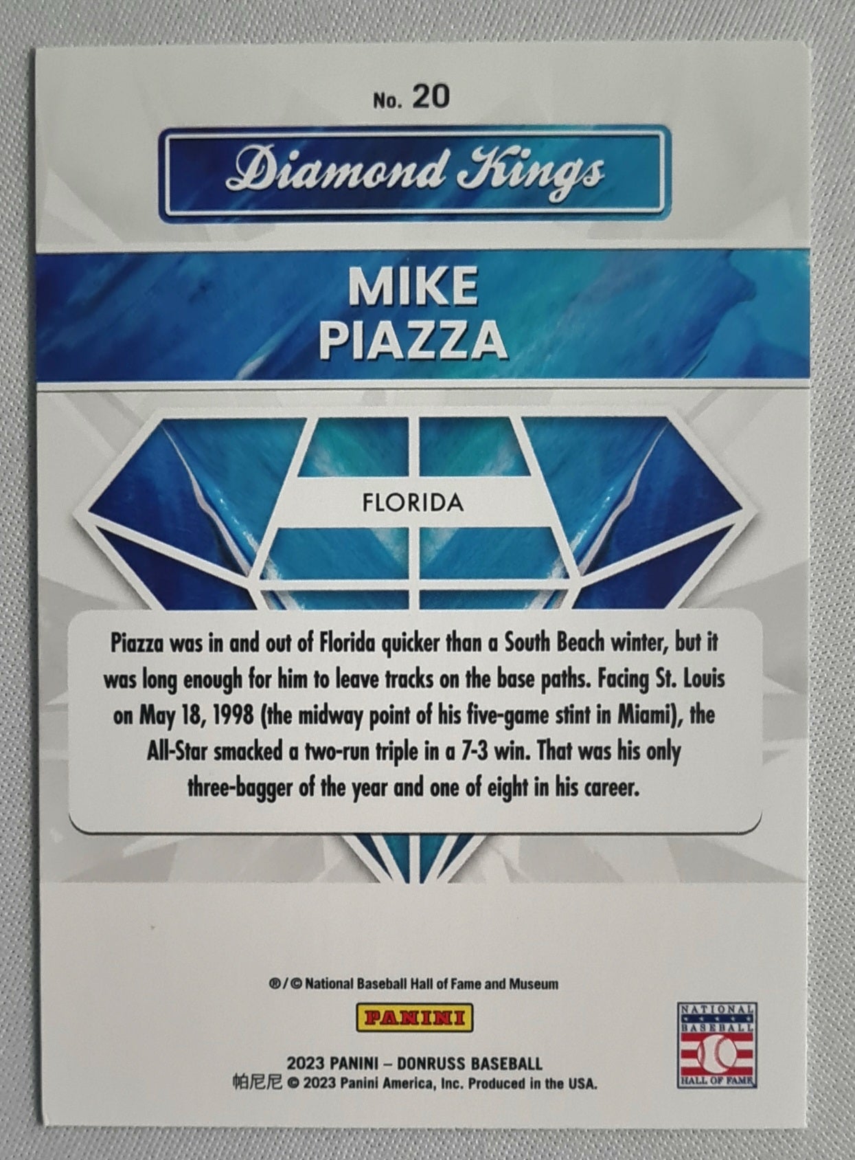 Mike Piazza - 2023 Panini Donruss Baseball Diamond Kings #20