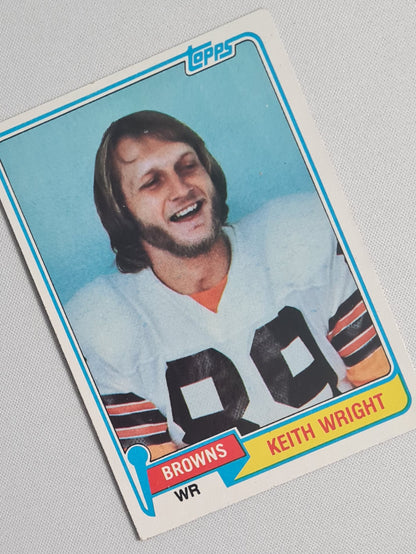 Keith Wright - 1981 Topps NFL Cleveland Browns #478