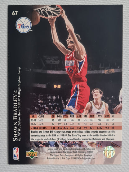 Shawn Bradley - 1995 Upper Deck NBA Basketball Philadelphia 76ers #67