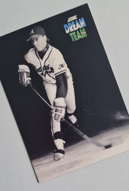Tom Glavine - 1991 Score "Dream Team" MLB Pitcher Atlanta Braves - with a Slap Shot Icehockey #890
