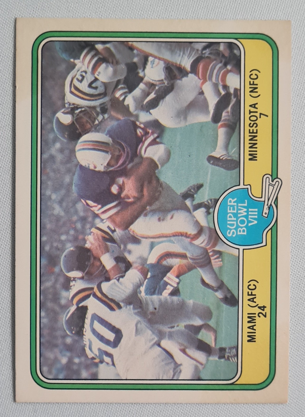 Super Bowl VIII - 1981 Fleer Card 64 of 88 NFL Championship #64