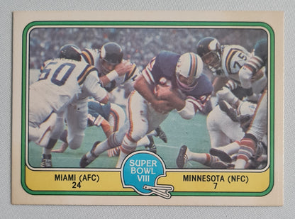 Super Bowl VIII - 1981 Fleer Card 64 of 88 NFL Championship #64