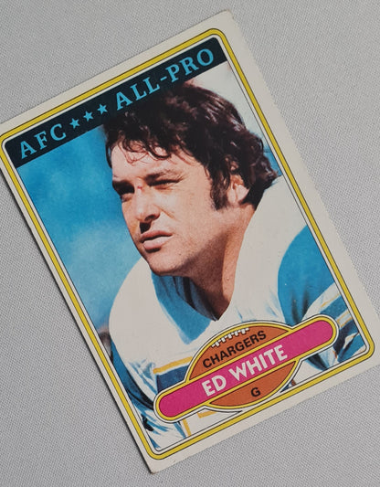 Ed White - 1980 Topps (from Chewing Gum edition pack) NFL Football AFC All-PRO #190