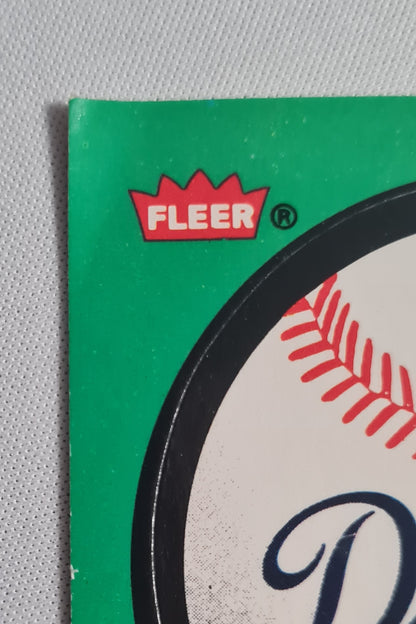 LA Dodgers - Fleer MLB Sticker Card - Team LOGO stickers with Peel option