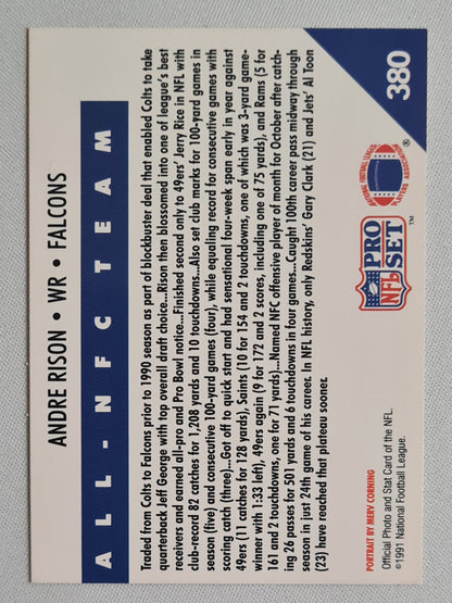 Andre Rison - 1991 National Football League Pro Set NFL Atlanta Falcons #380