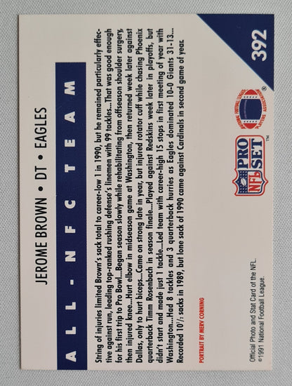 Jerome Brown - 1991 National Football League Pro Set NFL Philadelphia Eagles #392
