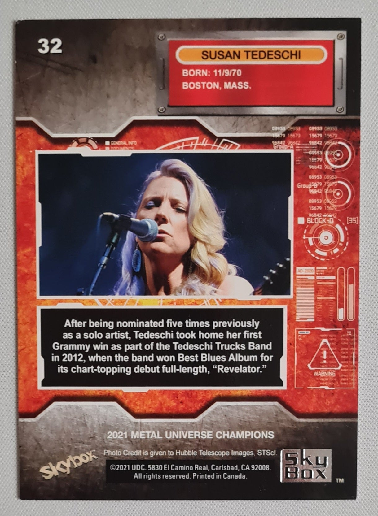 Susan Tedeschi - 2021 Sky Box Metal Universe Champions - Musician #32