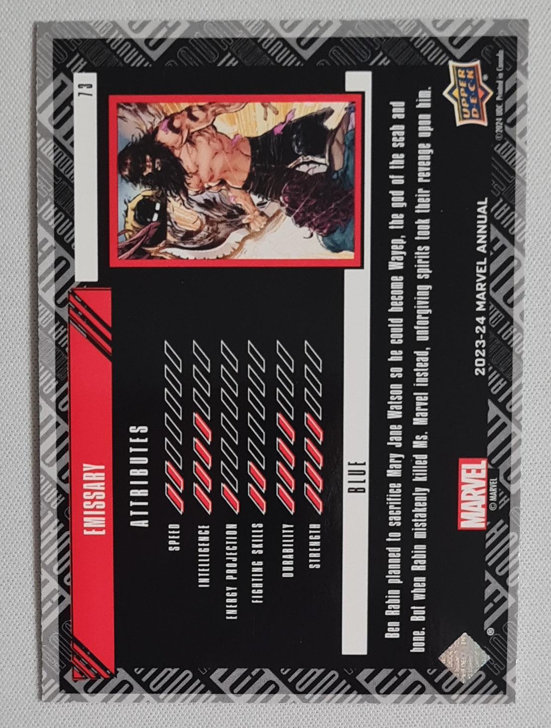 Emissary - 2023/24 Upper Deck - Marvel Annual #73 Blue Holo