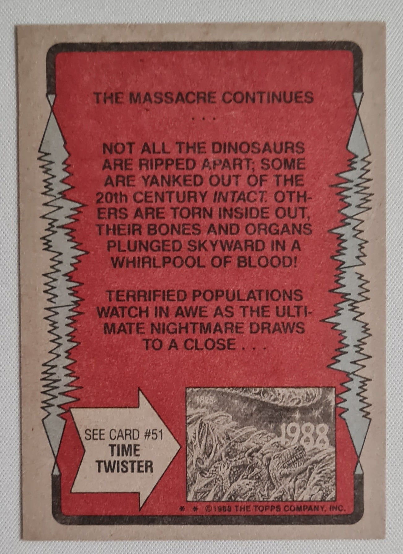 Gruesome Fate - 1988 Topps The Massacre Continues #50