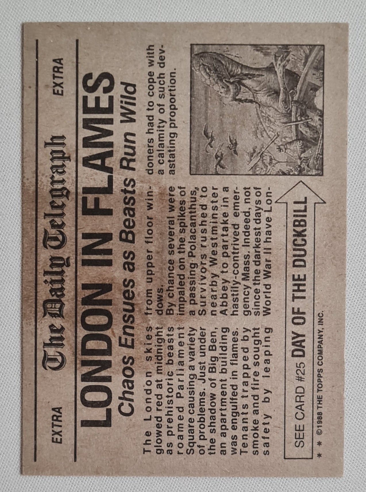 London in Flames - 1988Topps The Daily Telegraph #24