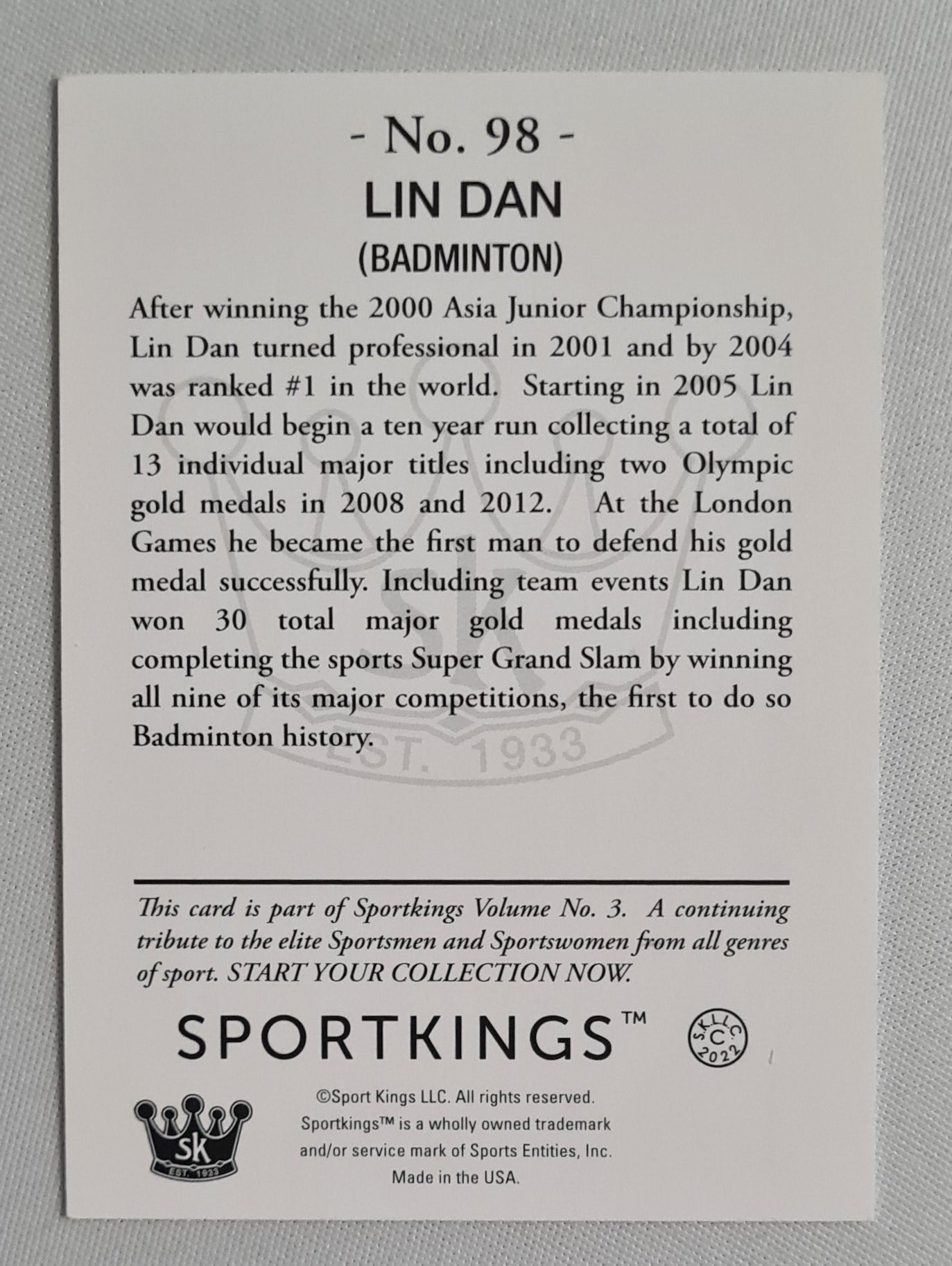Lin Dan - 2022 Sport Kings Badminton #98
