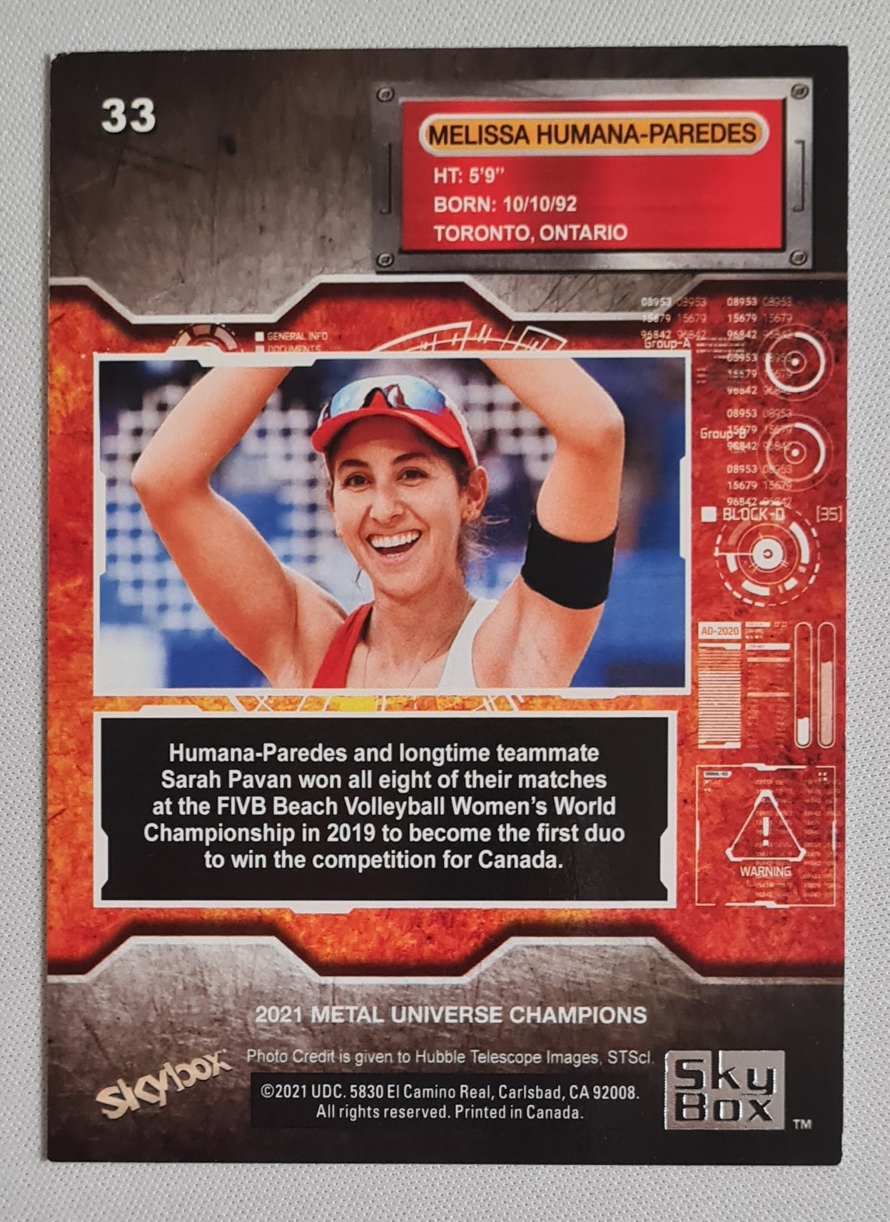 Melissa Humana-Paredes - 2021 Sky Box Metal Universe Champions - Beach Volleyball #33