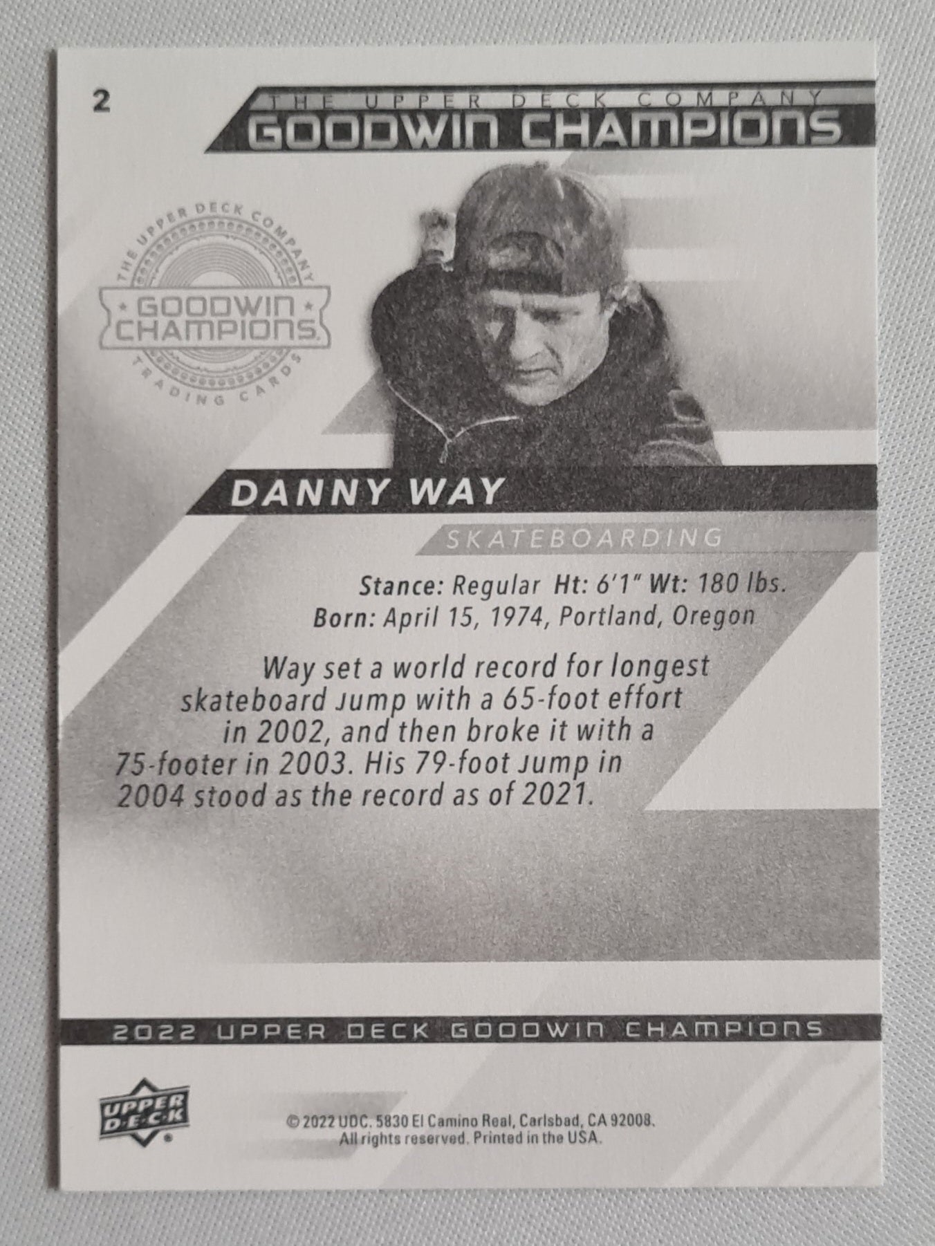 Danny Way - 2022 Upper Deck Goodwin Champions - Skateboarding #2