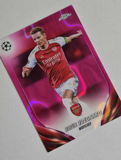 Martin Odegaard - 2024 Topps Chrome Arsenal FC Midfielder (CL) #111 Pink Lava