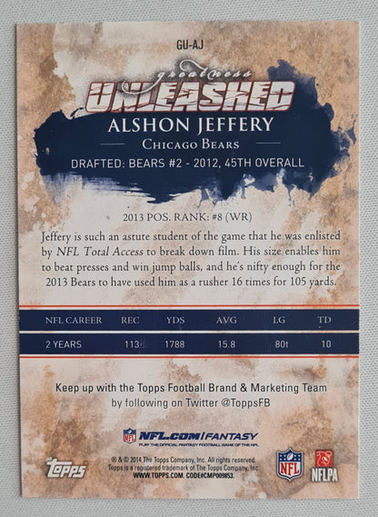 Alshon Jeffery - 2014 Topps "Greatness Unleashed" Chicago Bears #GU-AJ