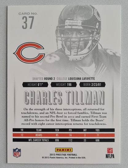 Charles Tillman - 2013 Panini Prestige Football NFL Chicago Bears #37
