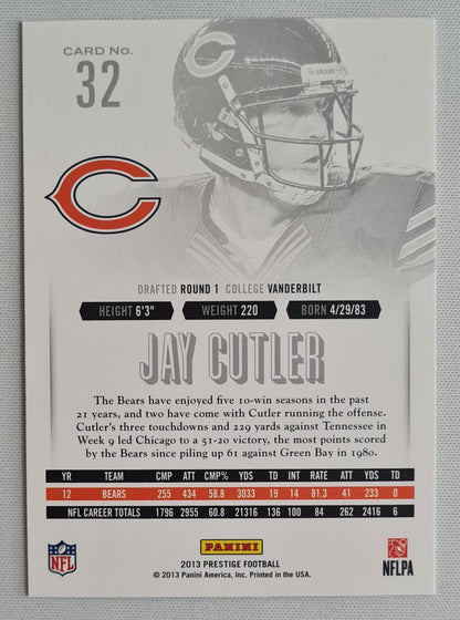 Jay Cutler - 2013 Panini Prestige Football NFL Chicago Bears #32