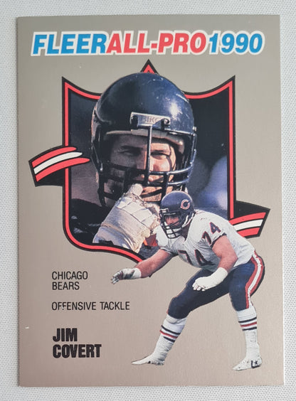 Jim Covert - 1990 Fleer NFL ALL-PRO 1990 NFL Chicago Bears #7 of 25