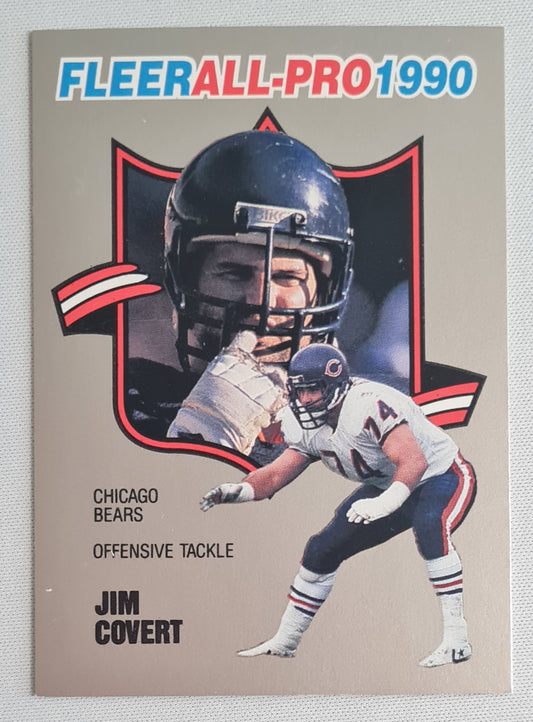 Jim Covert - 1990 Fleer NFL ALL-PRO 1990 NFL Chicago Bears #7 of 25