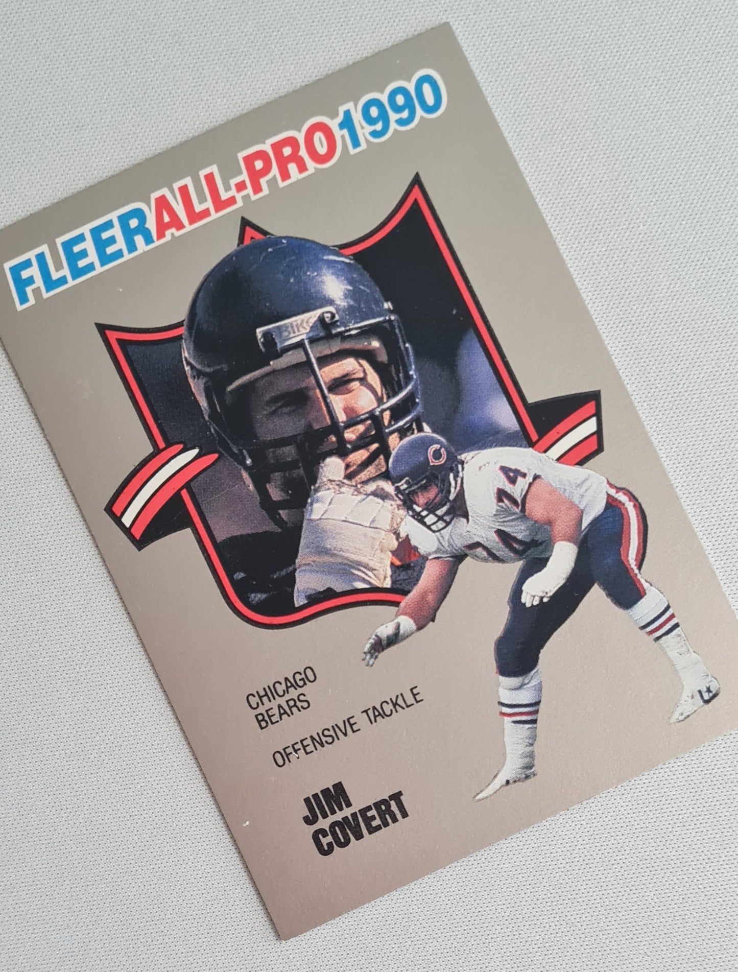 Jim Covert - 1990 Fleer NFL ALL-PRO 1990 NFL Chicago Bears #7 of 25