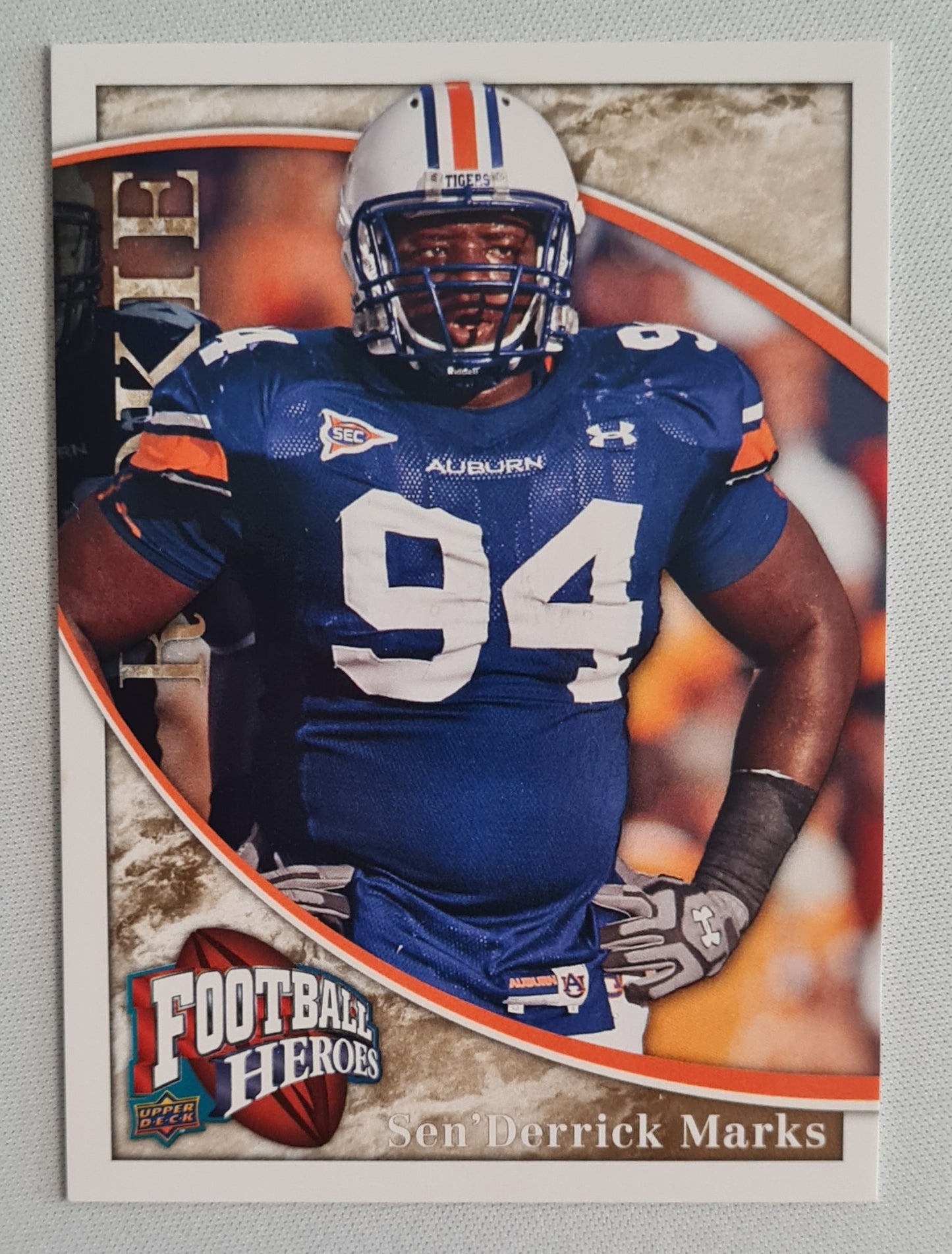 Sen 'Derrick Marks - 2009 Upper Deck Football Rookie Hero Aubrun Tigers #192