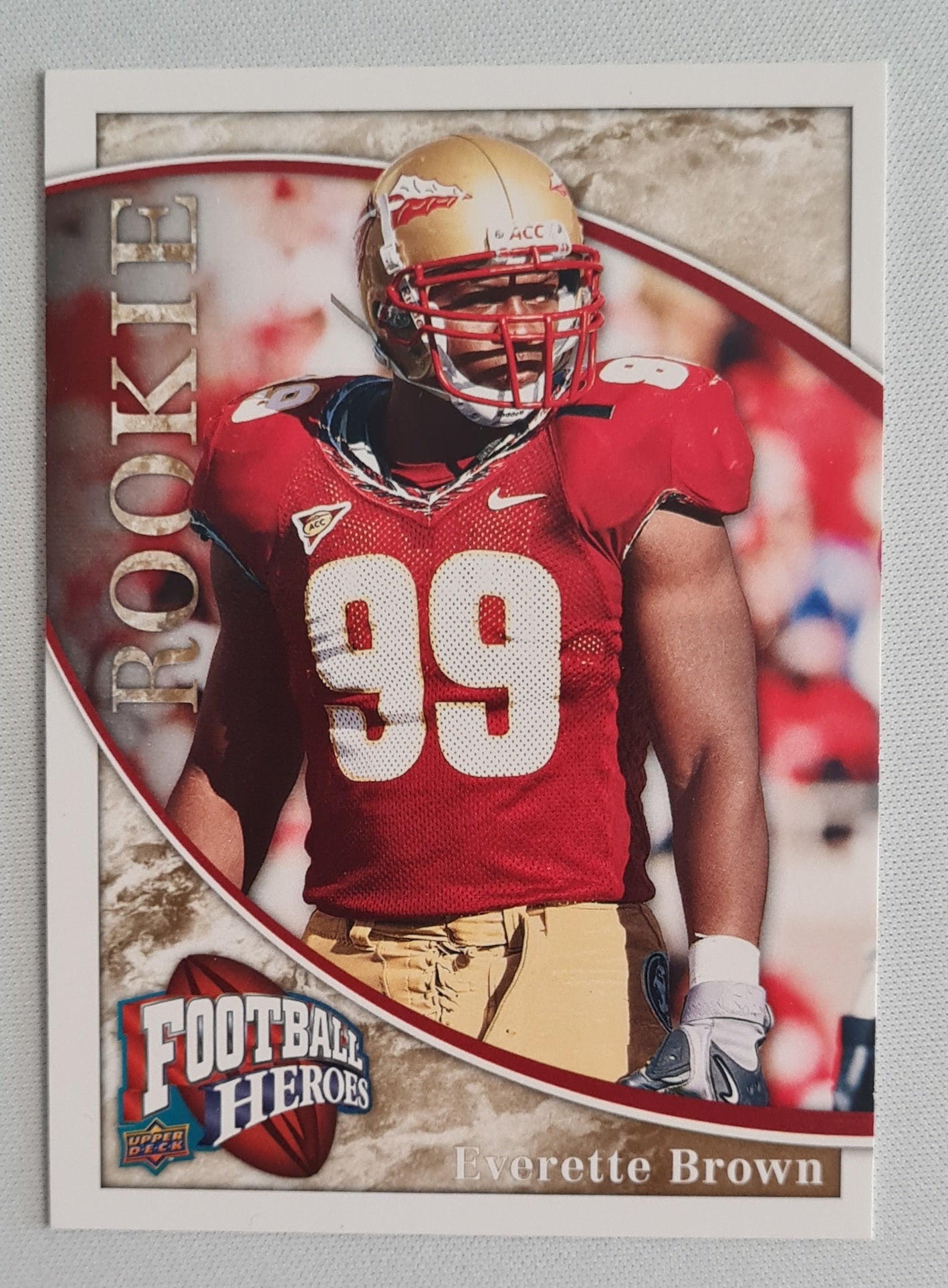 Everette Brown - 2009 Upper Deck Football Rookie Heroes Florida State Seminoles #135