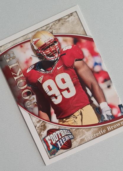 Everette Brown - 2009 Upper Deck Football Rookie Heroes Florida State Seminoles #135
