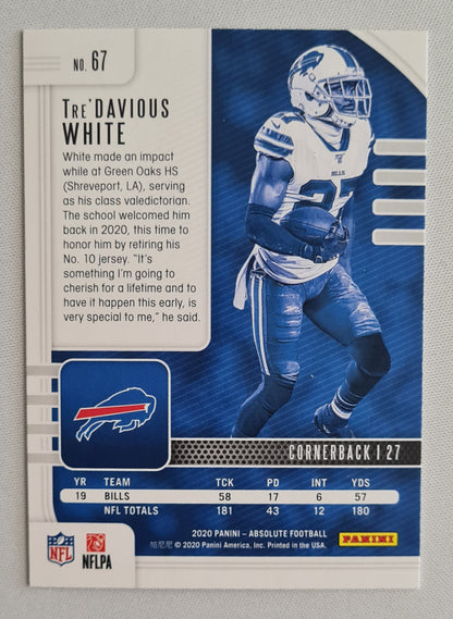 Tre 'Davious White - 2020 Panini Absolute Football NFL Buffalo Bills #67