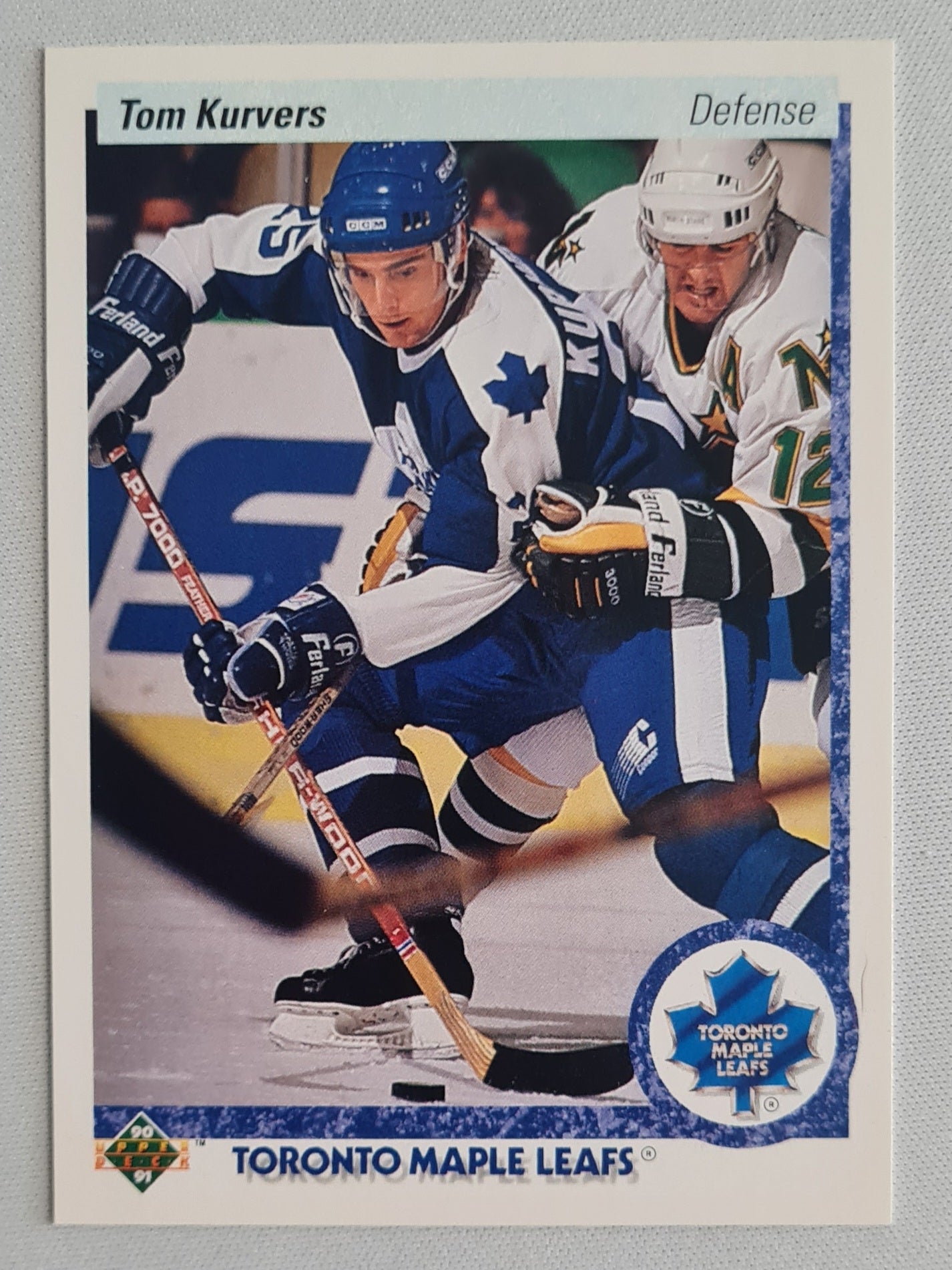 Tom Kurvers - 1990 Upper Deck NHL Ice Hockey Toronto Leafs #160