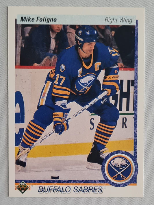 Mike Foligno - 1990 Upper Deck NHL Ice Hockey Buffalo Sabers #378