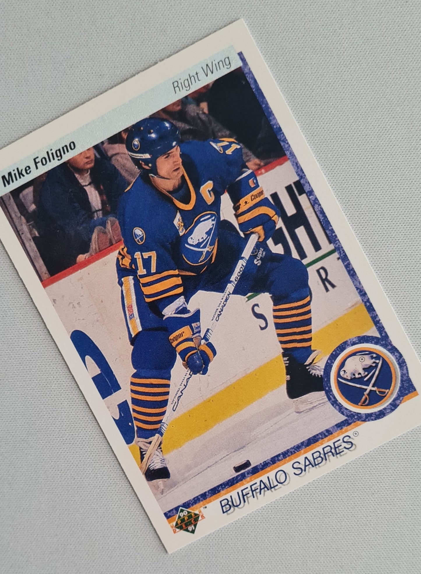 Mike Foligno - 1990 Upper Deck NHL Ice Hockey Buffalo Sabers #378