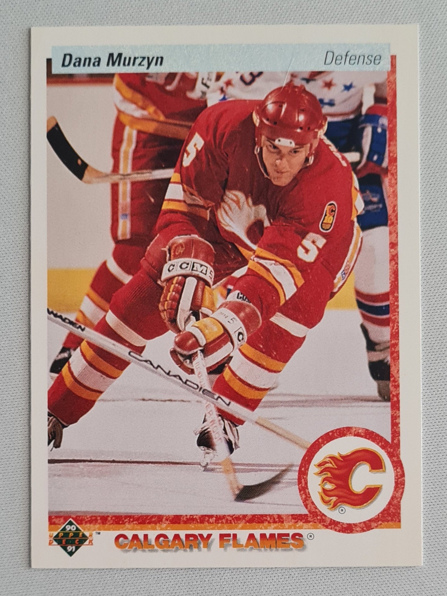 Dana Murzyn - 1990 Upper Deck NHL Ice Hockey Calgary Flames #348