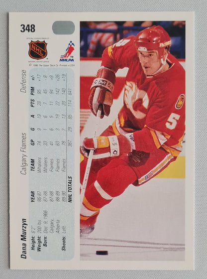 Dana Murzyn - 1990 Upper Deck NHL Ice Hockey Calgary Flames #348