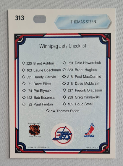 Thomas Steen - 1990 Upper Deck NHL Ice Hockey Winnipeg Jets #313