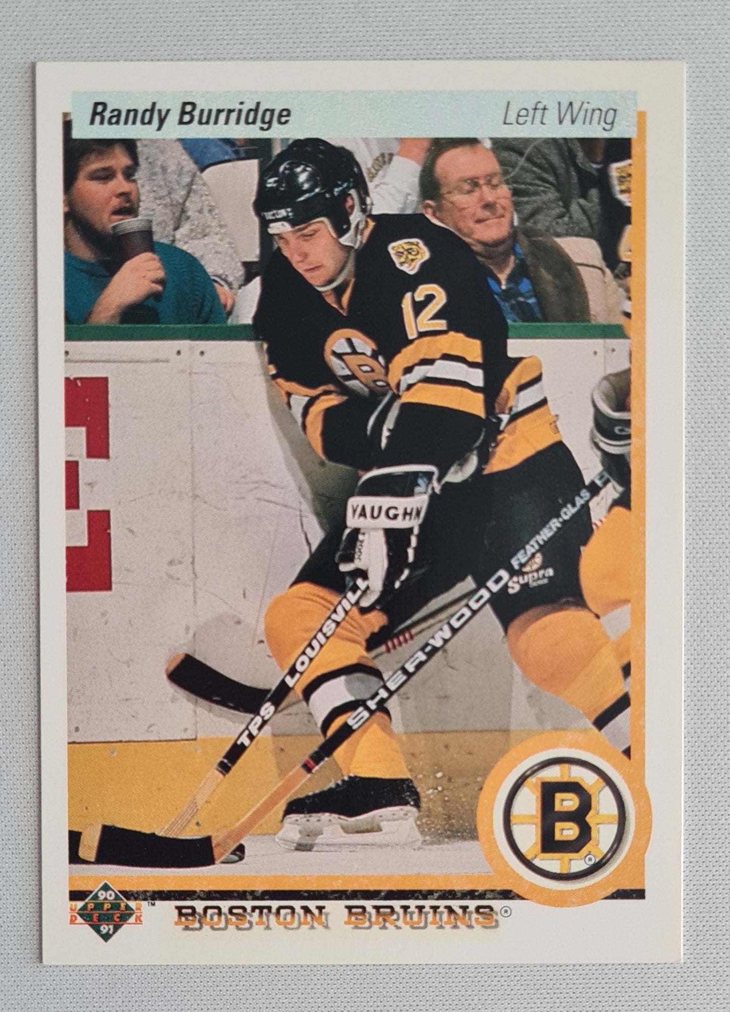 Randy Burridge - 1990 Upper Deck NHL Ice Hockey Boston Bruins #196
