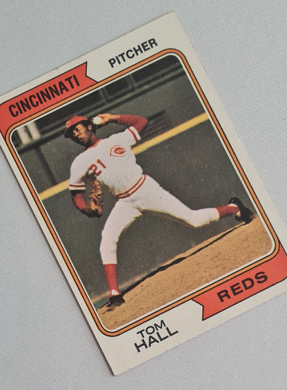Tom Edward Hall - 1974 TCG prtd. MLB Cincinnati Reds Pitcher #248