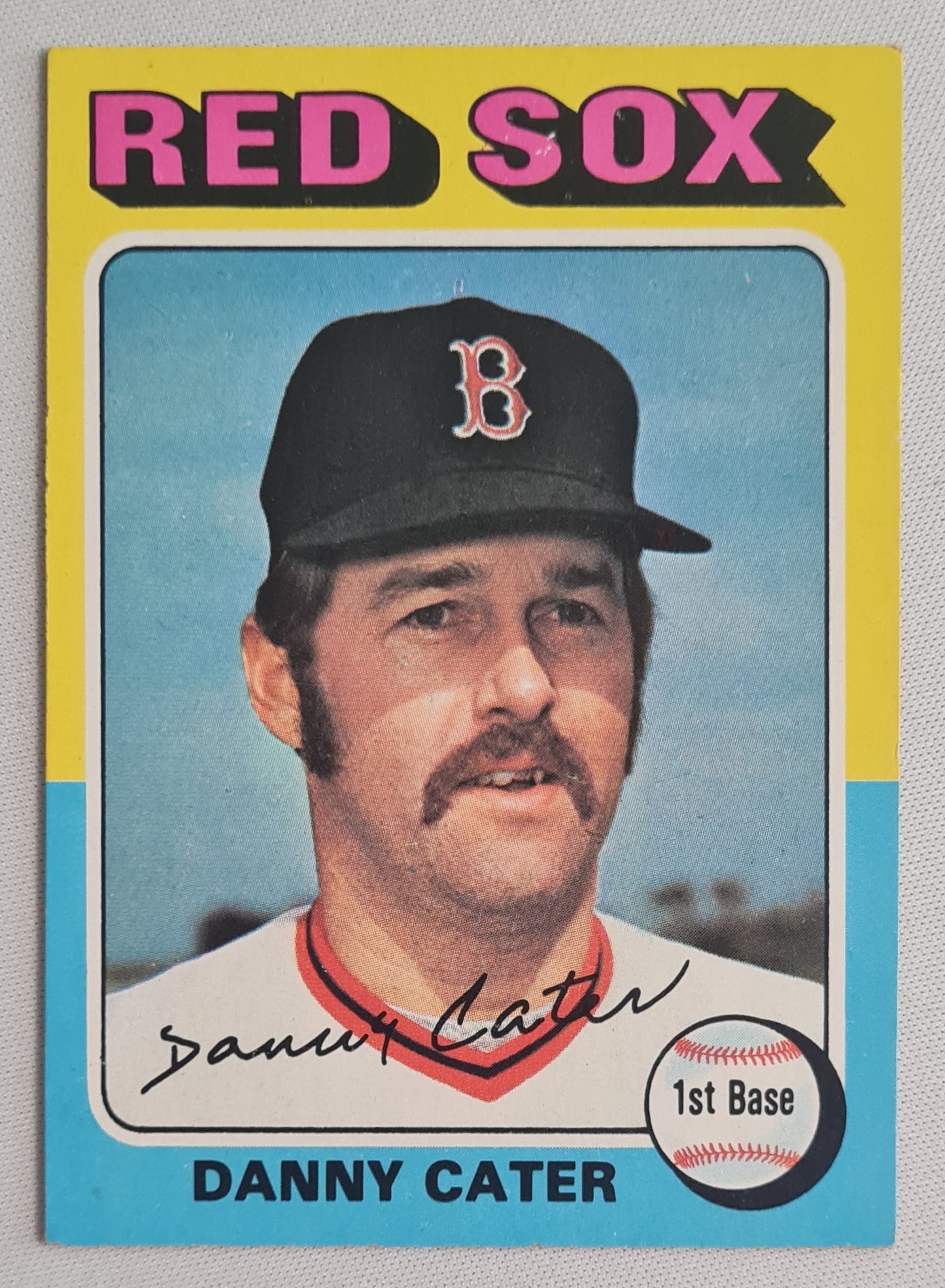 Danny Cater - 1975 Topps "Chewing Gum" Card - MLB Boston Red Sox #645