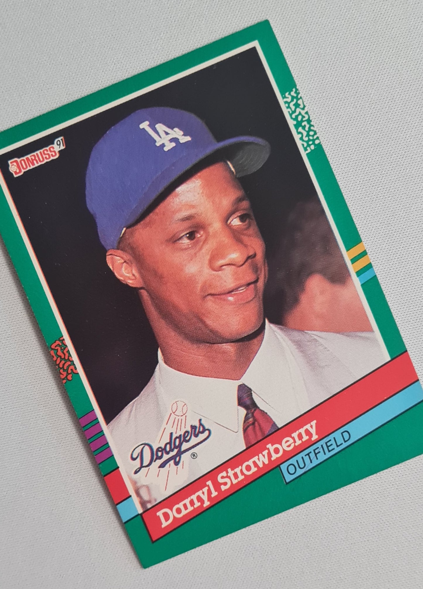 Darryl Eugene Strawberry - 1990 Donruss Leaf MLB Baseball L.A Dodgers Outfielder #696
