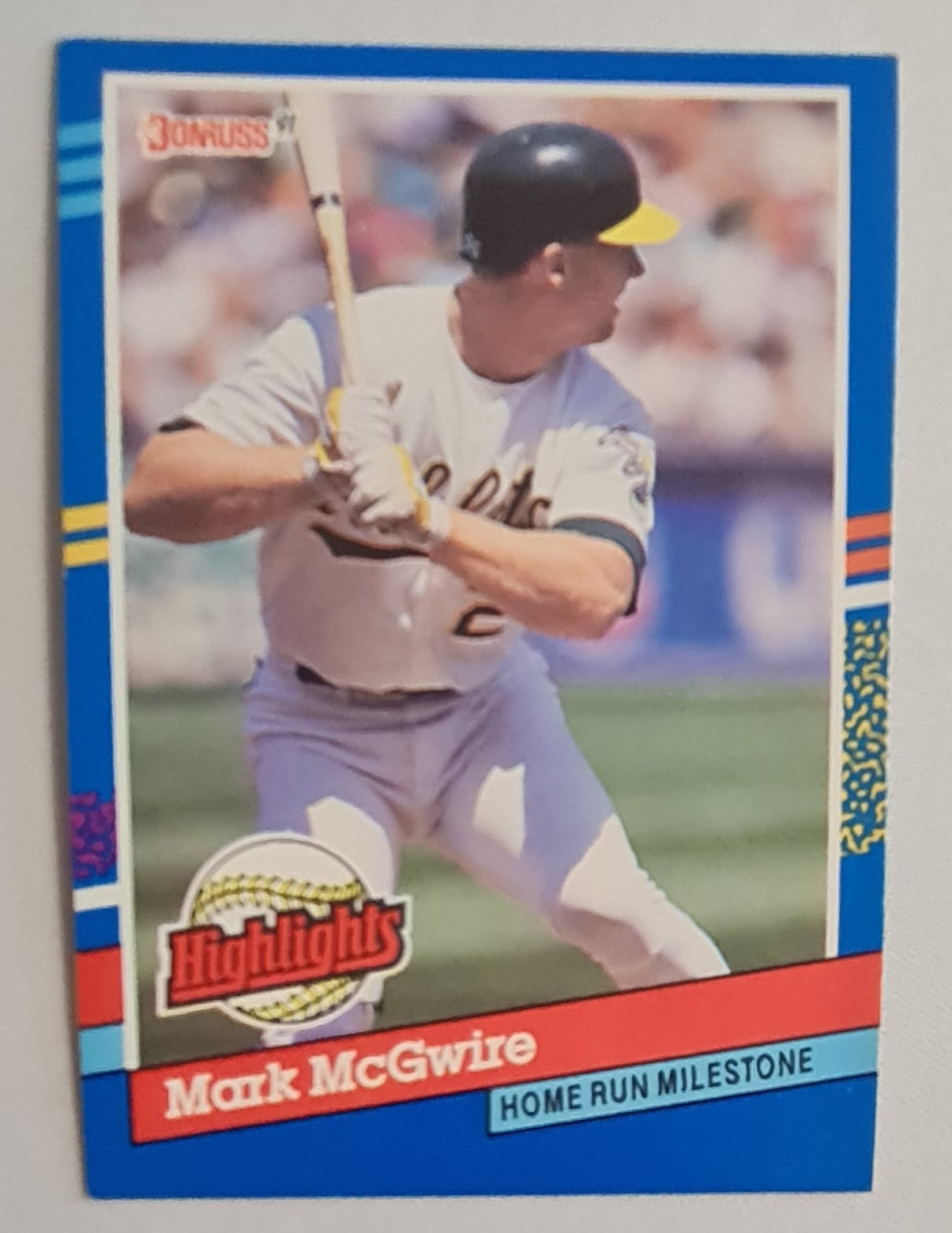 Mark McGwire - 1990 Leaf Home Run Milestone - Highlights - MLB A's #BC-9