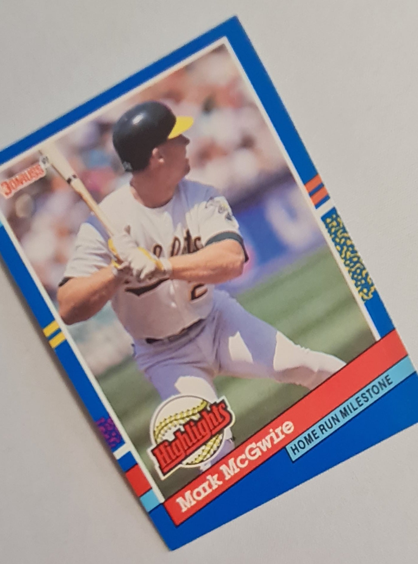 Mark McGwire - 1990 Leaf Home Run Milestone - Highlights - MLB A's #BC-9