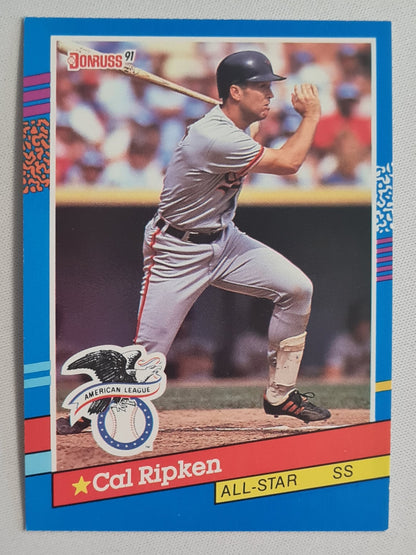 Cal Ripken Jr. - 1990 Donruss Leaf MLB Baseball Baltimore Orioles #52 //Error Card//