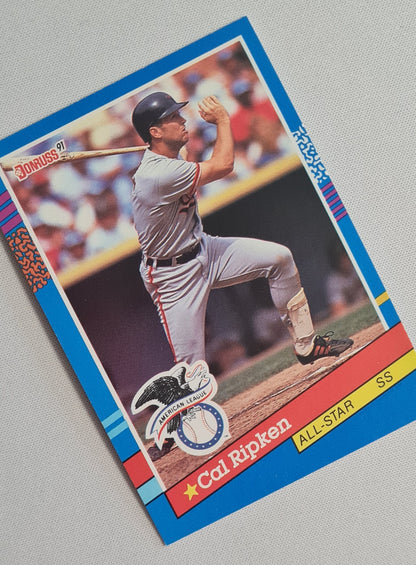 Cal Ripken Jr. - 1990 Donruss Leaf MLB Baseball Baltimore Orioles #52 //Error Card//