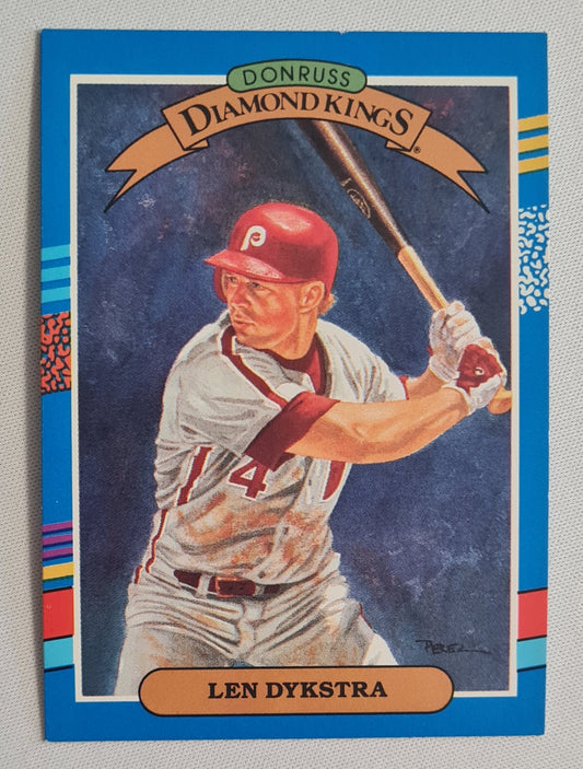 Len Dykstra - 1990 Donruss Leaf Diamond Kings MLB Baseball Phillies #7