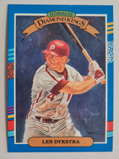 Len Dykstra - 1990 Donruss Leaf Diamond Kings MLB Baseball Phillies #7