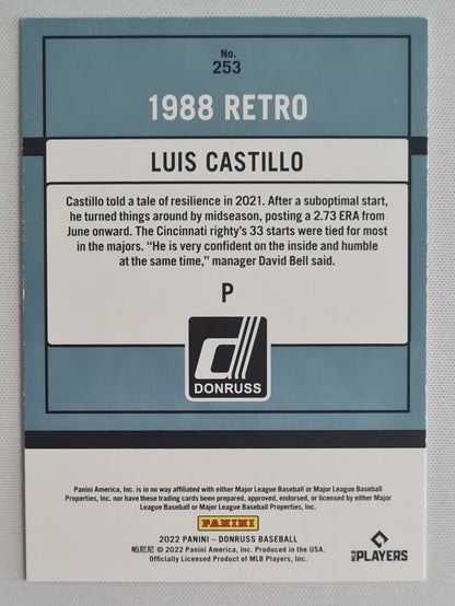 Luis Castillo - 2022 Panini Donruss Baseball 1988 Retro MLB Cincinnati Reds #253