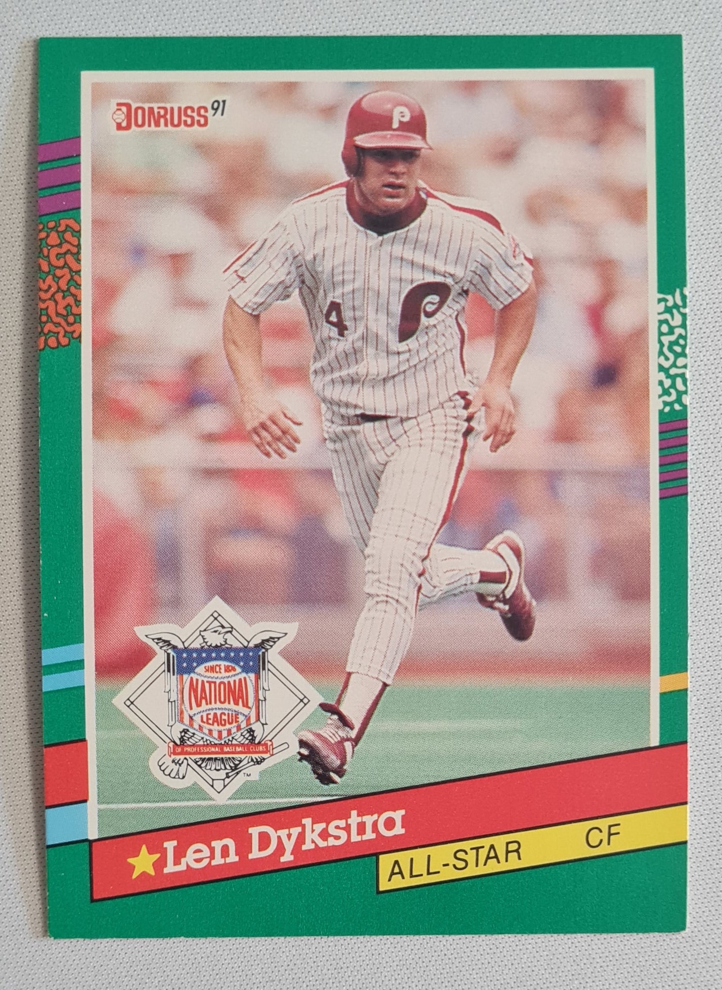Len Dykstra - 1990 Donruss Leaf MLB Baseball Phillies #434